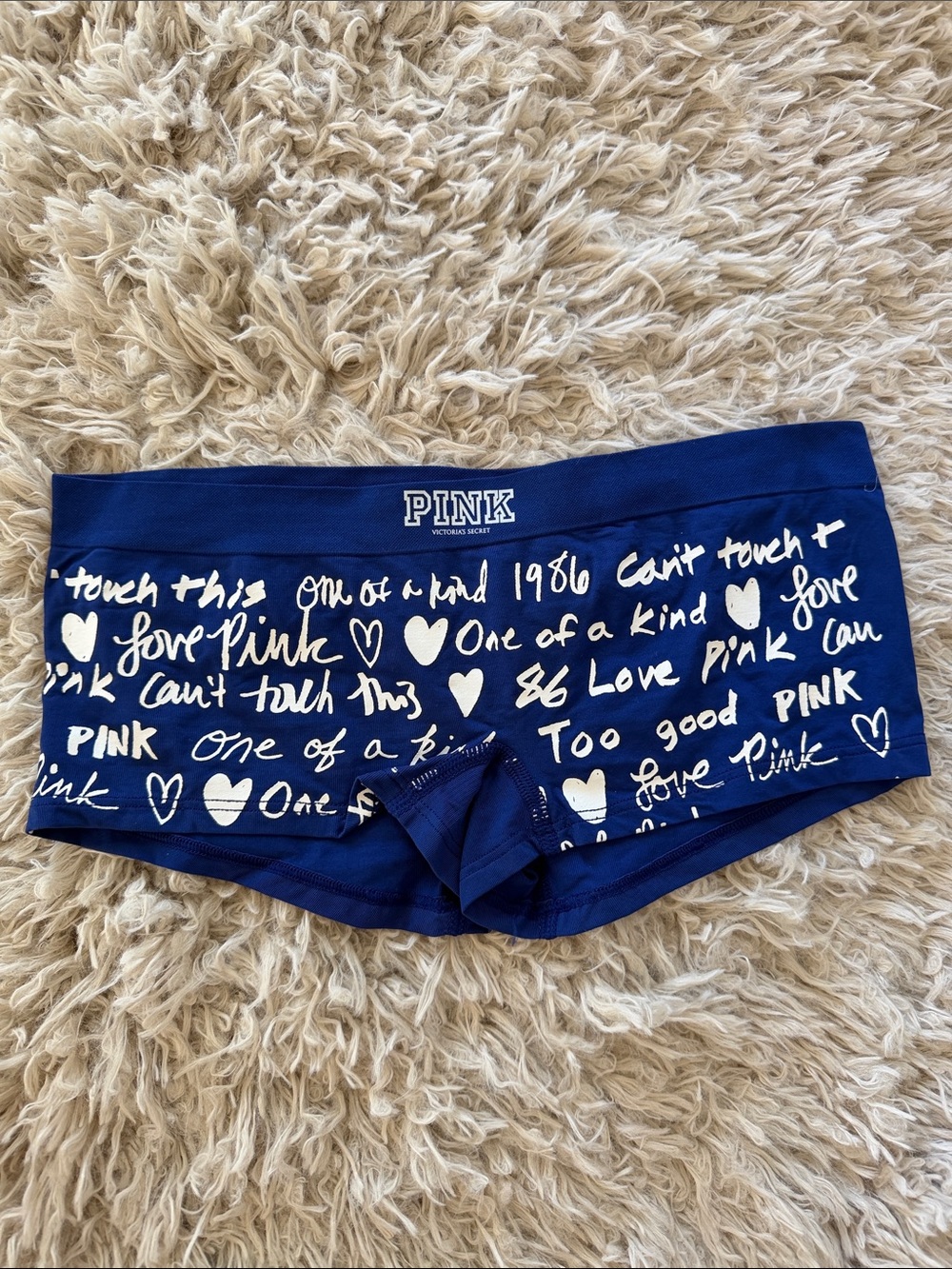 NWT VTG 2011 Rare Y2K Victoria's Secret PINK Yoga Boyshort panty Small